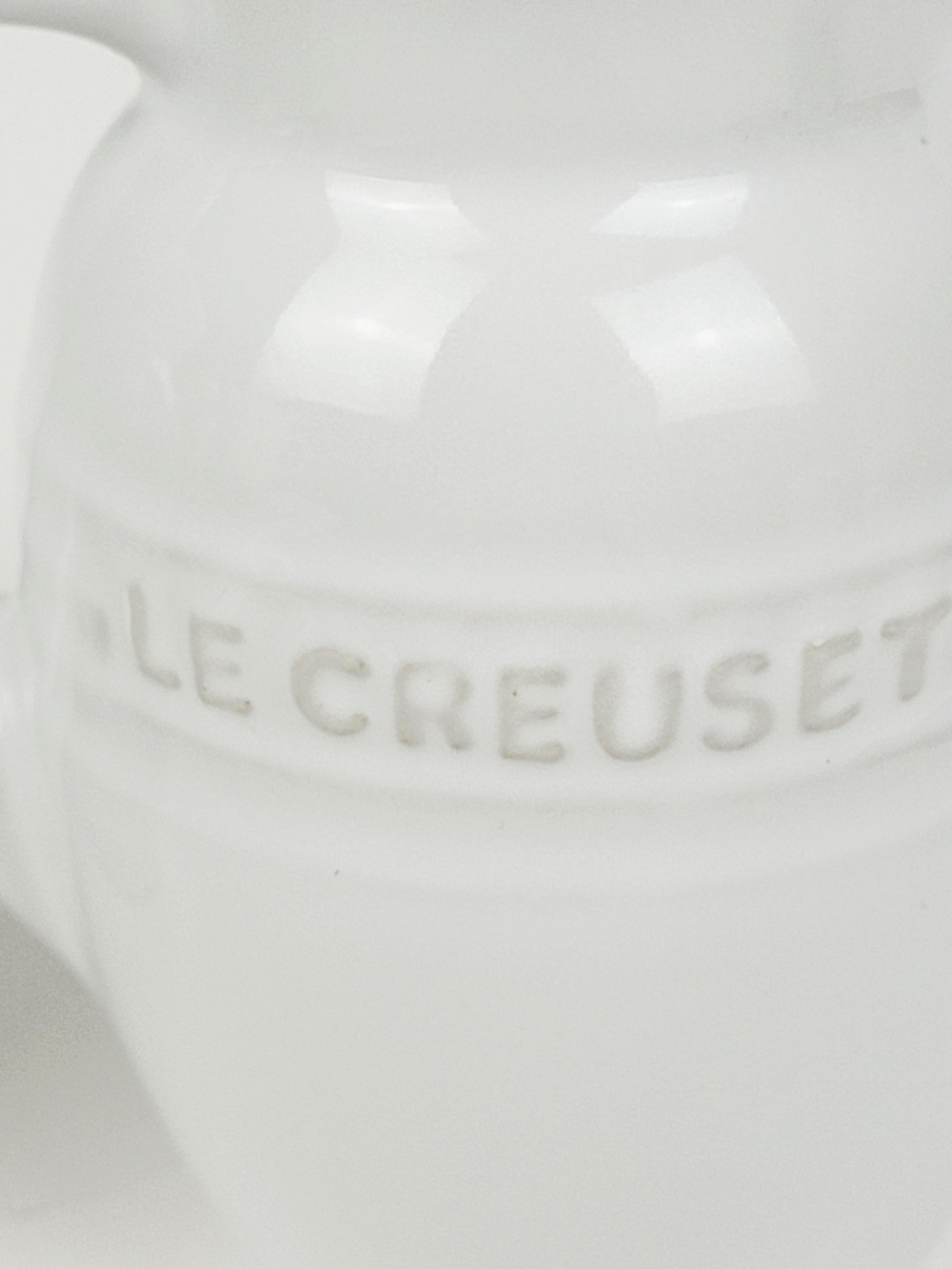 Vtg 90s~Le Creuset Stoneware Mini Pitcher Salt & Pepper Shakers~White~Unused - Picture 4 of 9